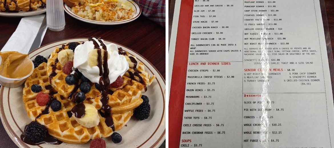 Woodsfield Diner Menu