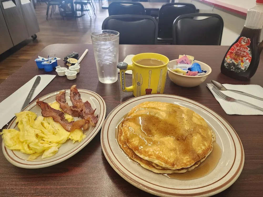 Pancakes Bacon and Eggs
